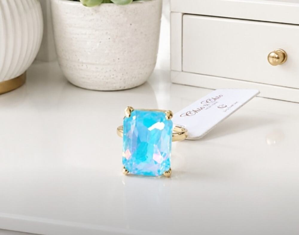 Chic & Chic New York AB Blue Gold Ring New